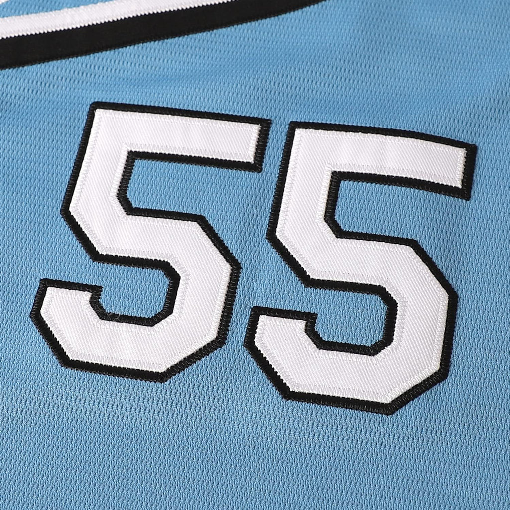 Kenny Powers Baseball Jersey #55 Myrtle Beach Mermen Stitched Men Movie Baseball Jersey Blue Green S-3XL