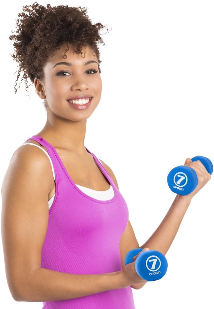 Hand Weights Dumbbells Set - 1, 2 and 3 Lbs with Rack - Soft and Comfortable Neoprene Weights Set for Home Gym - Indoor and Outdoor Dumbbell Sets with Rack, Sprint Set