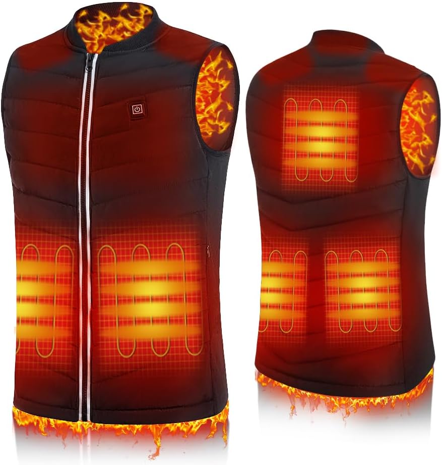 Heated Vest for Men Women with Battery Pack Included USB Electric Heating Vest Rechargeable Lightweight Warming Vests