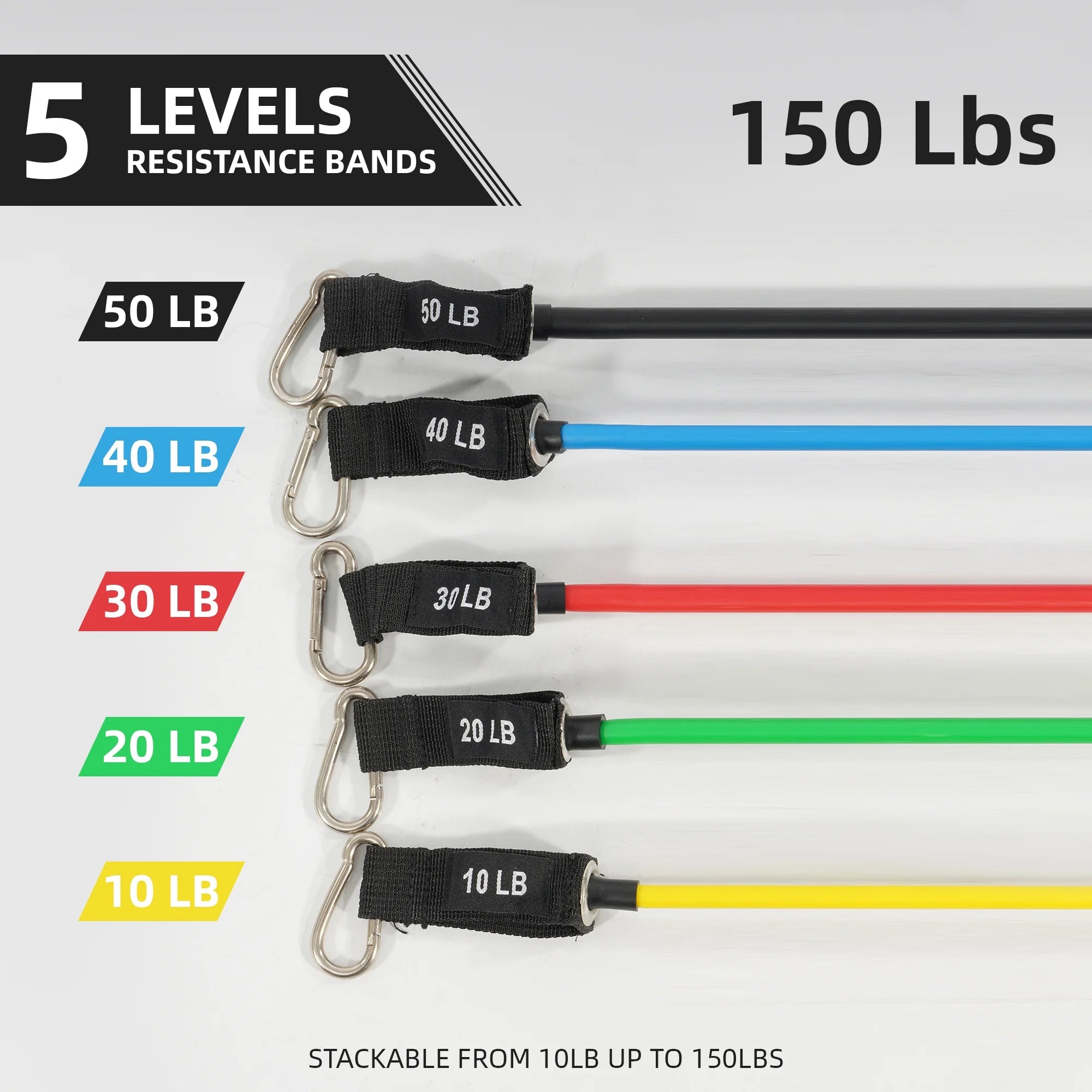 Resistance Bands Set Exercise Bands with Handles Heavy Resistance Training Physical Therapy Home Workouts