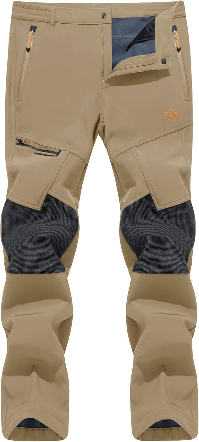 Men'S Snow Ski Pants Windproof Snowboard Pants for Men Water Resistant Hiking Pants Fleece Lined Winter Working