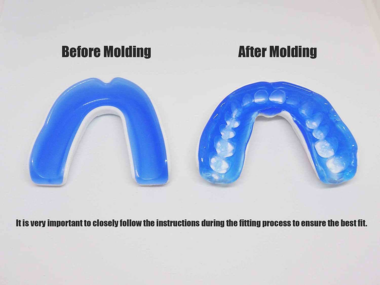 Boil and Bite Mouth Guard (Youth & Adult) DA Custom Fit Sport Mouthpiece for Football, Hockey, Rugby, Lacrosse,Boxing,Mma(Free Case Included!)