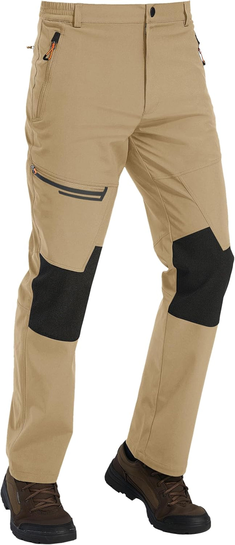 Men'S Snow Ski Pants Windproof Snowboard Pants for Men Water Resistant Hiking Pants Fleece Lined Winter Working